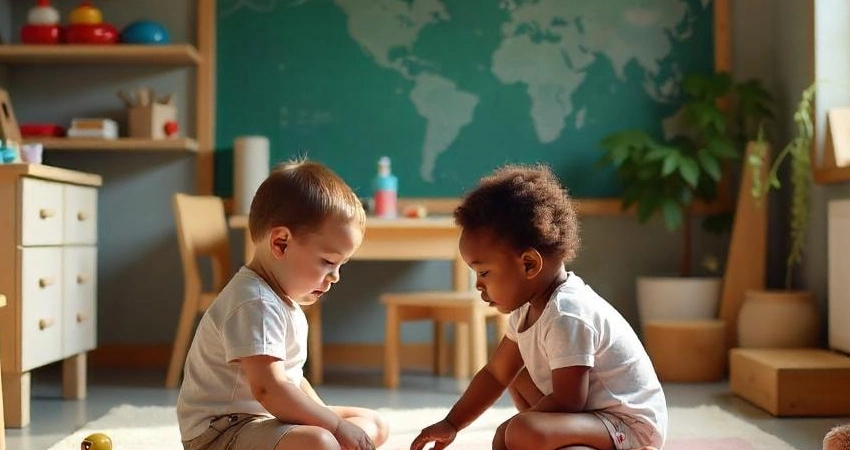 An inviting garage turned into a room for kids
