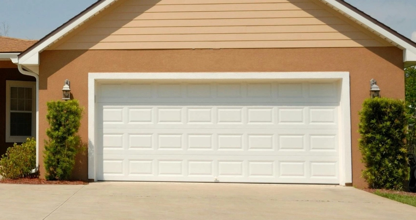 Garage door after weatherstripping replacement