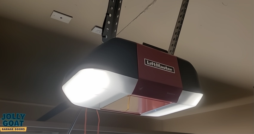 LiftMaster opener on the ceiling