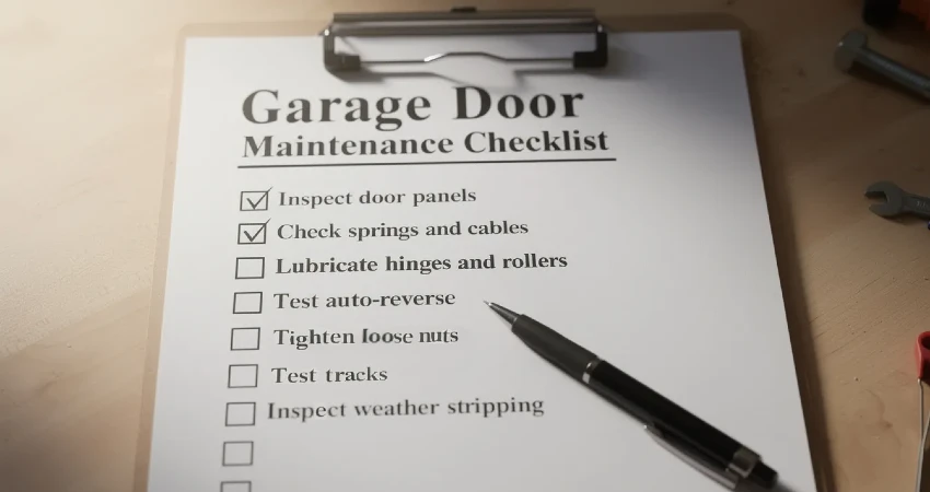 Monthly Garage Door Maintenance Checklist