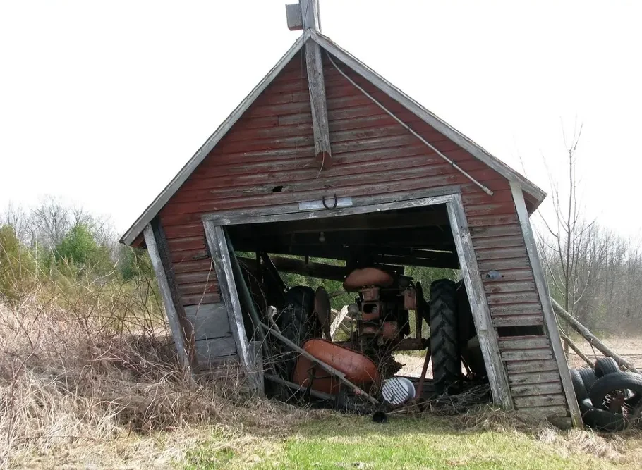 Old commercial garage