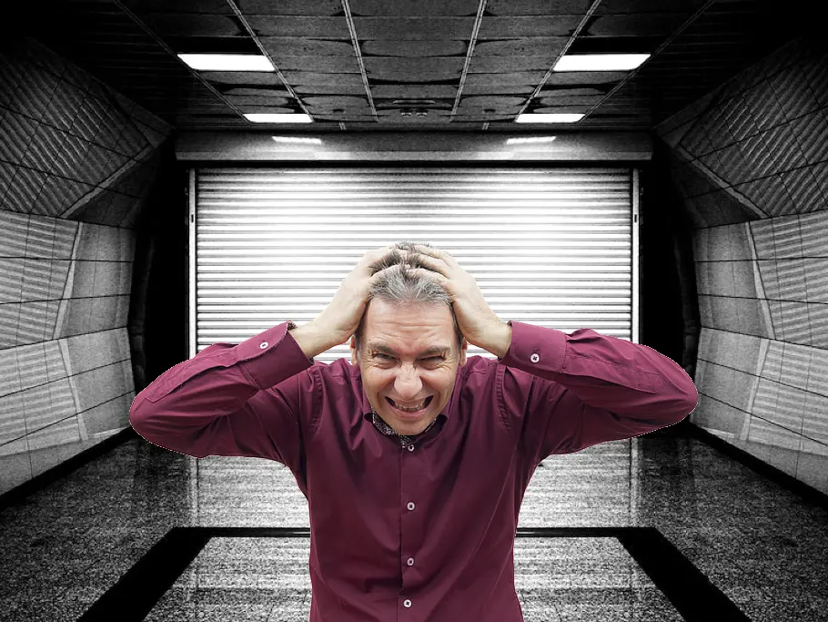 Screeching commercial overhead doors