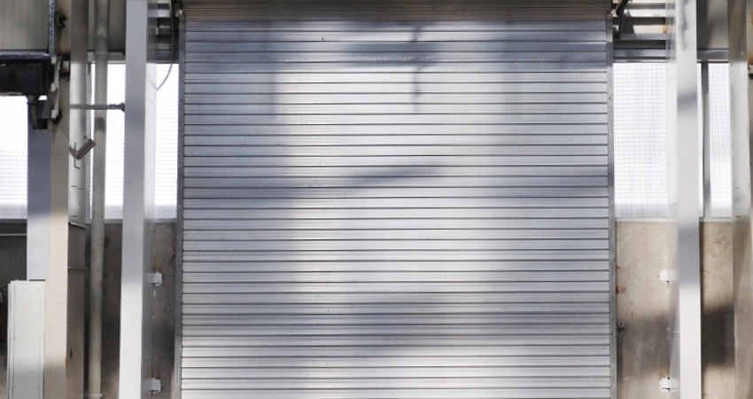 Steel garage door