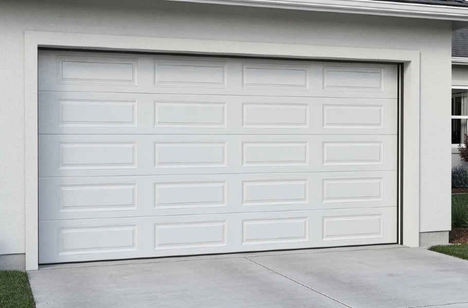 a modern sectional garage door installed on a residential home