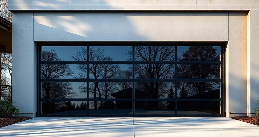 aluminum and glass garage doors