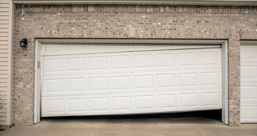 broken garage door