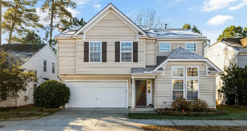 house in oklahoma city with white garage door