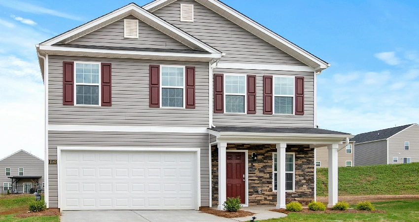 house with three main exterior colors