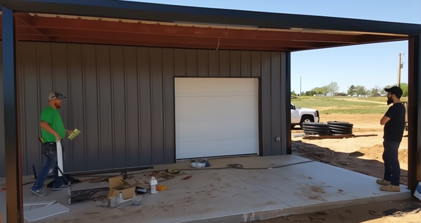 jolly goat garage door professionals maintaining a garage door