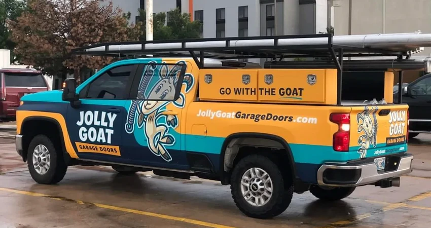 jolly goat garage doors service truck