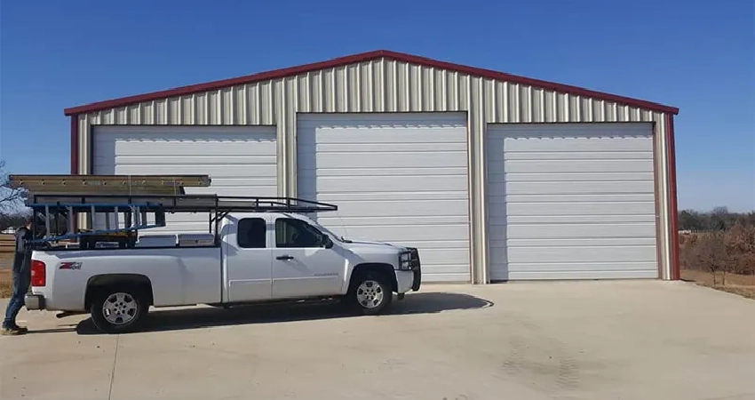 jolly goat garage doors team working on a commercial project