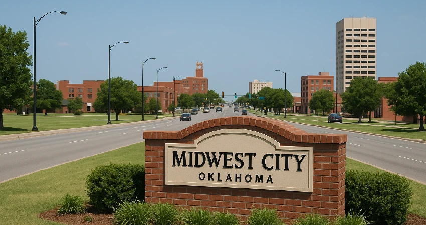 midwest city Oklahoma sign