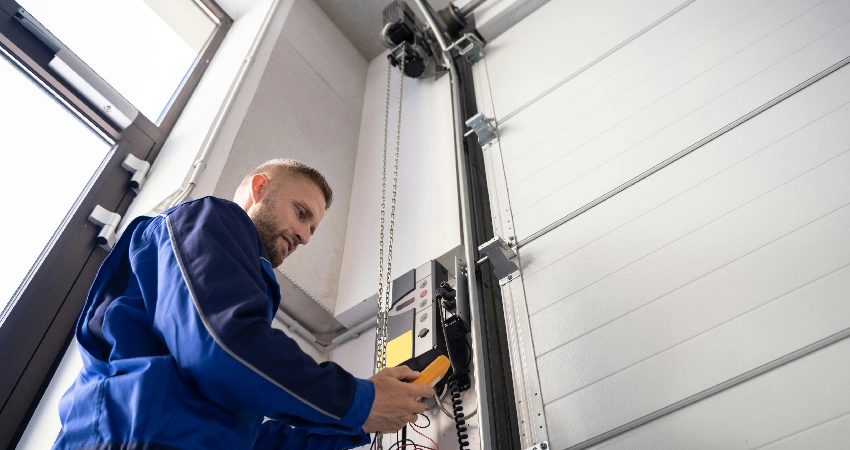 repairing a roll-up garage door