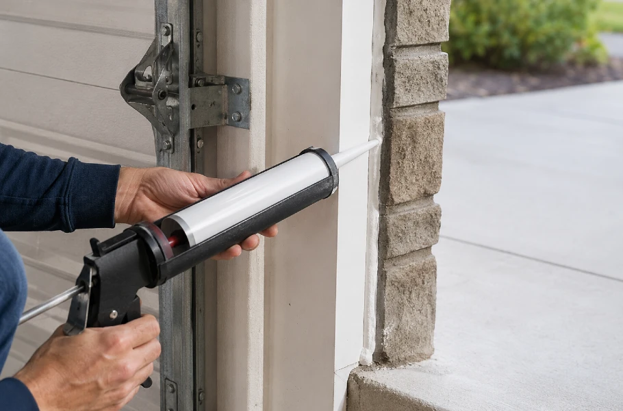 sealing a garage door frame