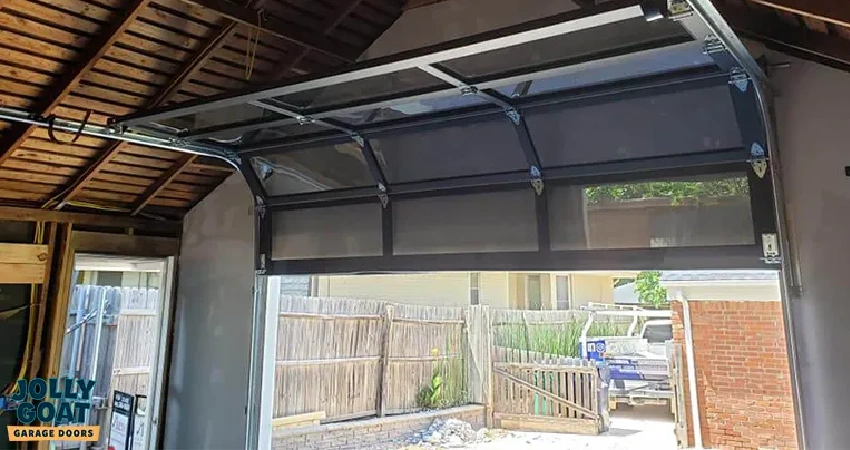 sectional garage door from inside