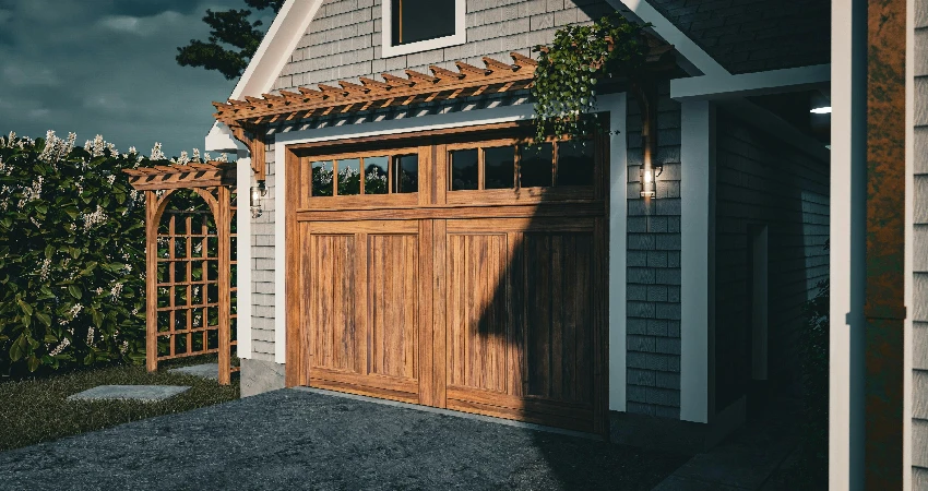 wooden carriage garage doors